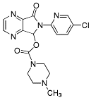 Bild på kemisk struktur för Zopiklon