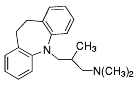 Bild på kemisk struktur för Trimipramin