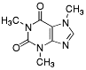 Bild på kemisk struktur för Koffein