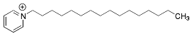 Bild på kemisk struktur för Cetylpyridinium
