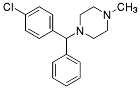 Bild på kemisk struktur för Klorcyklizin