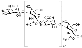 Bild på kemisk struktur för Hyaluronsyra