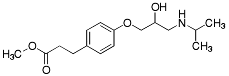 Bild på kemisk struktur för Esmolol