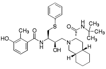 Bild på kemisk struktur för Nelfinavir