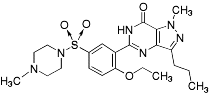 Bild på kemisk struktur för Sildenafil