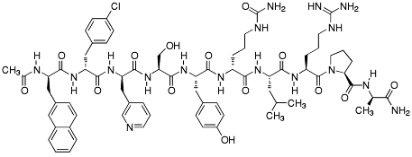 Bild på kemisk struktur för Cetrorelix