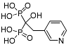 Bild på kemisk struktur för Risedronsyra