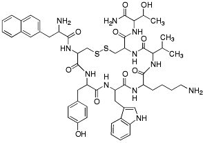 Bild på kemisk struktur för Lanreotid
