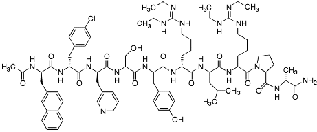 Bild på kemisk struktur för Ganirelix