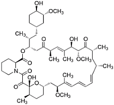 Bild på kemisk struktur för Sirolimus