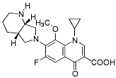 Bild på kemisk struktur för Moxifloxacin