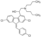 Bild på kemisk struktur för Lumefantrin