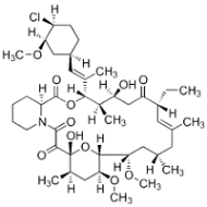 Bild på kemisk struktur för Pimekrolimus