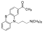 Bild på kemisk struktur för Acepromazin