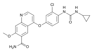 Bild på kemisk struktur för Lenvatinib