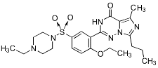 Bild på kemisk struktur för Vardenafil