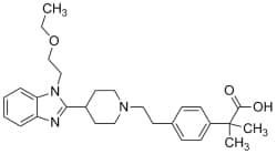 Bild på kemisk struktur för Bilastin