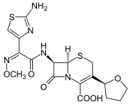 Bild på kemisk struktur för Cefovecin