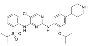 Bild på kemisk struktur för Ceritinib