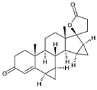 Bild på kemisk struktur för Drospirenon