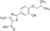 Bild på kemisk struktur för Febuxostat (vattenfritt)