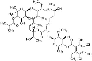 Bild på kemisk struktur för Fidaxomicin