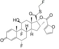 Bild på kemisk struktur för Flutikasonfuroat