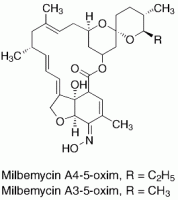 Bild på kemisk struktur för Milbemycinoxim