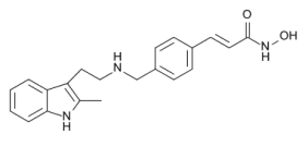 Bild på kemisk struktur för Panobinostat