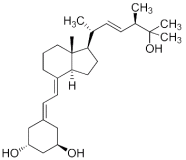 Bild på kemisk struktur för Parikalcitol