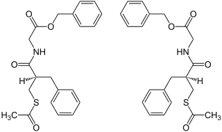 Bild på kemisk struktur för Racekadotril