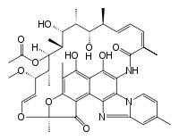 Bild på kemisk struktur för Rifaximin