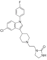 Bild på kemisk struktur för Sertindol