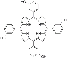 Bild på kemisk struktur för Temoporfin