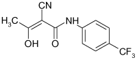 Bild på kemisk struktur för Teriflunomid