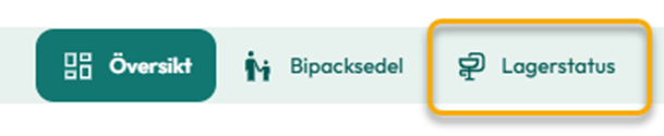 Knapp till lagerstatustjänsten från startsidan.