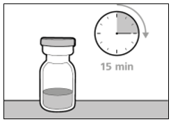 Före användning, låt injektionsflaskan/flaskorna uppnå rumstemperatur i ungefär 15 min.