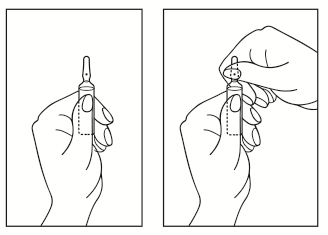 Instruktion för öppning av ampullen