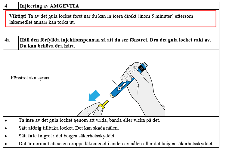 Injicering av AMGEVITA