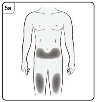 Steg 5a: Välj injektionsställe