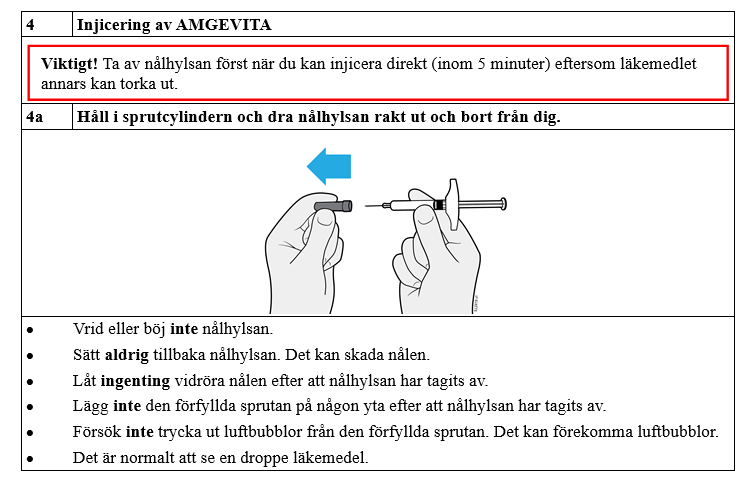 Injicering av AMGEVITA