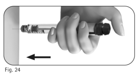 Figur 24 Injektionspennans position vid injicering