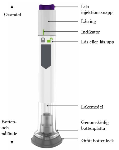 Injektionspennans delar