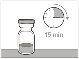 Före användning, låt injektionsflaskan/-flaskorna uppnå rumstemperatur i ungefär 15 minuter 