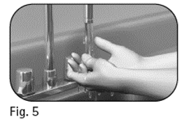Figur 5 - tvättning av hänederna