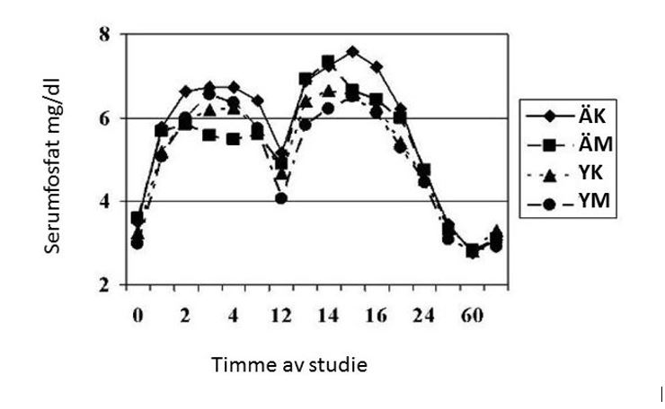 Figur tidsintervall genomsnittlig serumfosfatkoncentration 